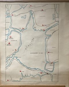 NL-PmWA-KA_128800001 Kaart van de Beemster met situering van de kerken. Situatie uit 1288.